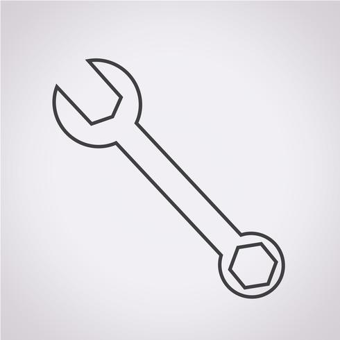 wrench icon  symbol sign vector