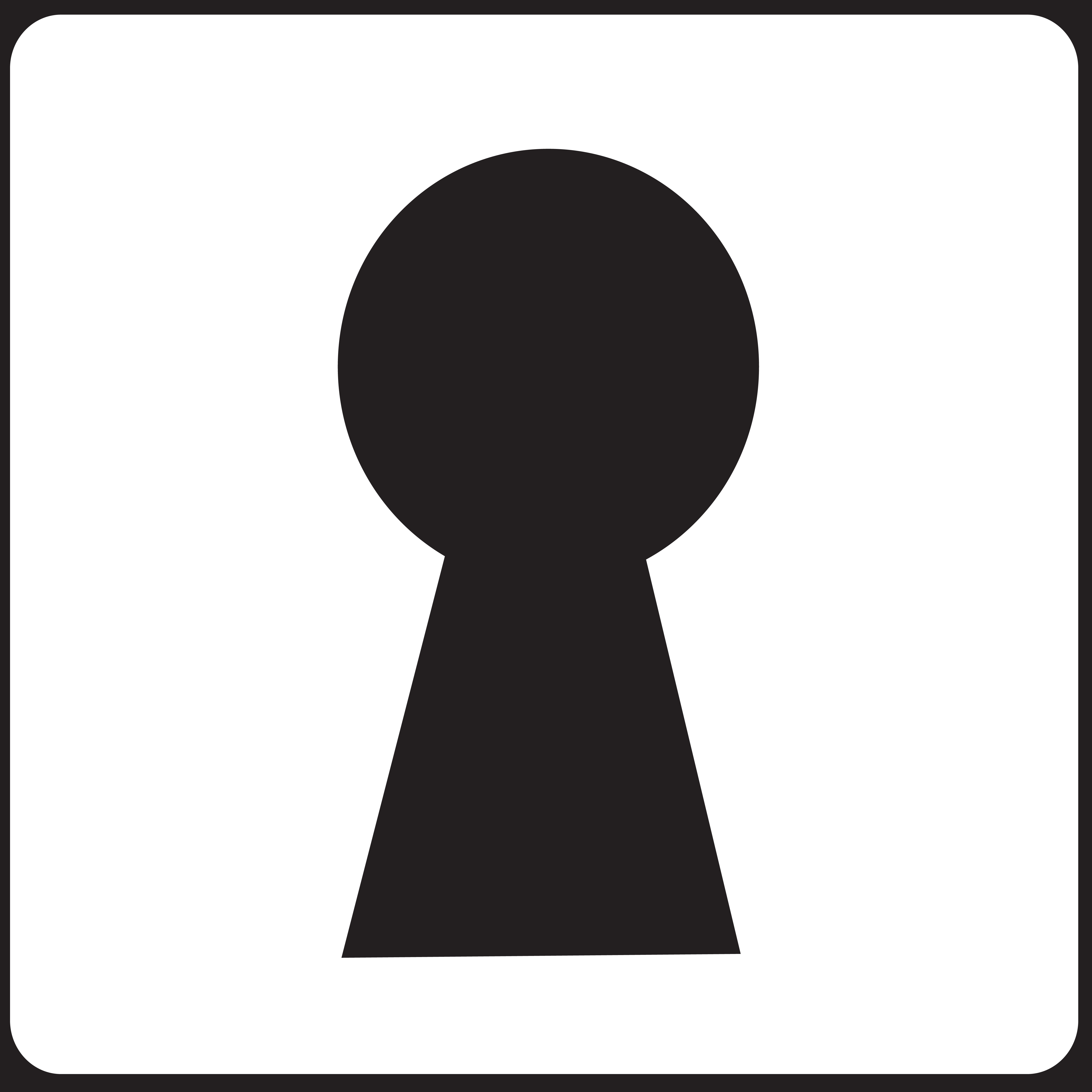 keyhole icon symbol sign 649529 Vector Art at Vecteezy