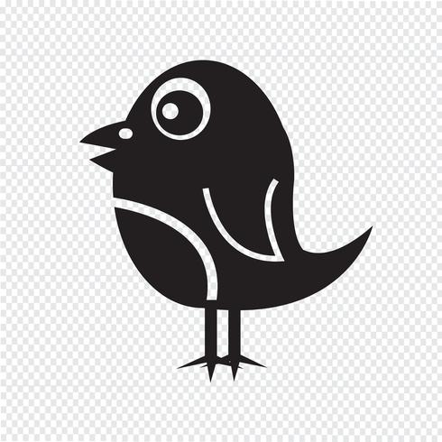 Icono de pájaro símbolo de signo vector