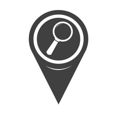 Map Pointer Search Icon vector