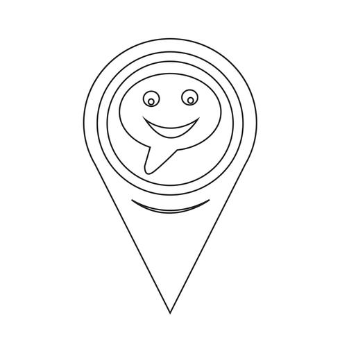 Map Pointer Talking Bubble Icon vector