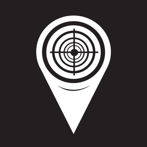 Map Pointer Target Icon vector