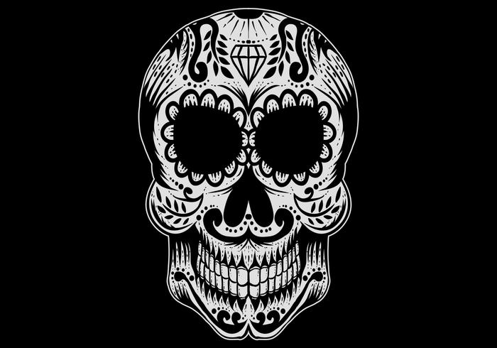 Sugar skull vector illustration