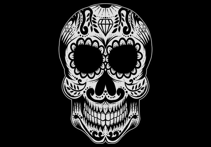 Sugar skull vector illustration