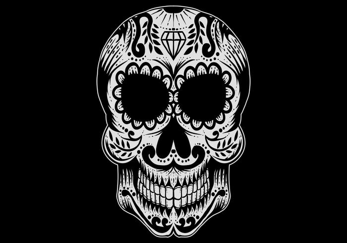 Ilustración de vector de calavera de azúcar