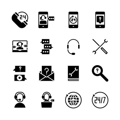 Call center and support icon set.Vector illustration
 vector