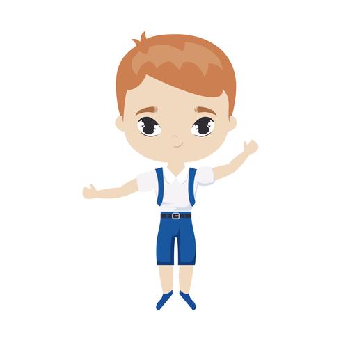 cute little student boy avatar character vector