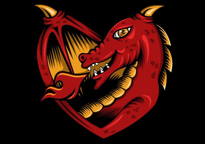 Amor del dragón vector