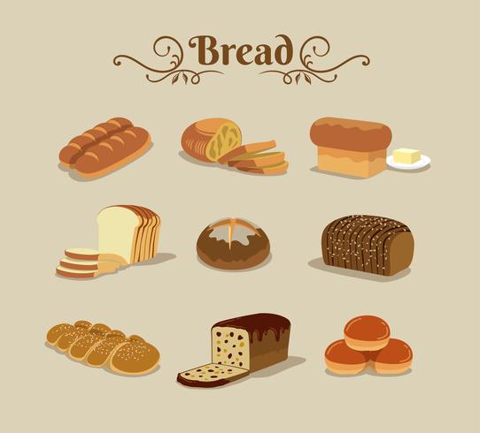 Seamless Bread Pattern vector