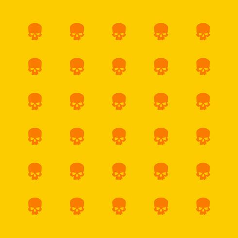 Red skull pattern background vector