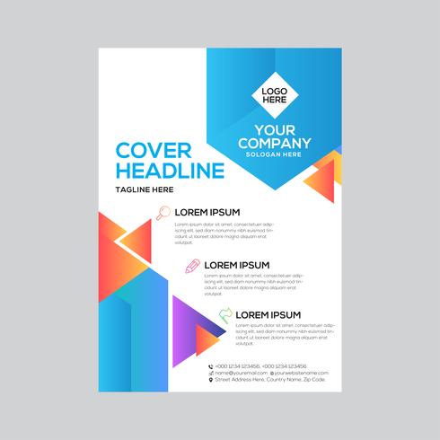 Color Abstract Stylish Business Flyer Design vector