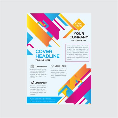 Diseño de Flyer de negocios moderno colorido vector