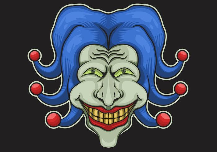 Ilustración de vector de cabeza de joker