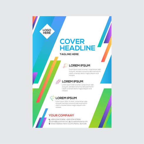 Modern Business Flyer Colorful Design vector