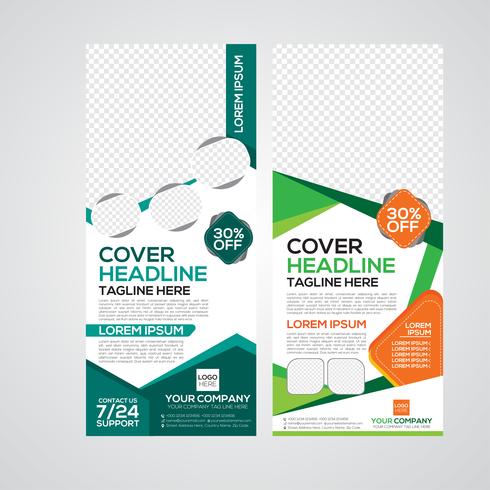 Moderno Roll Up Print Banner Design vector