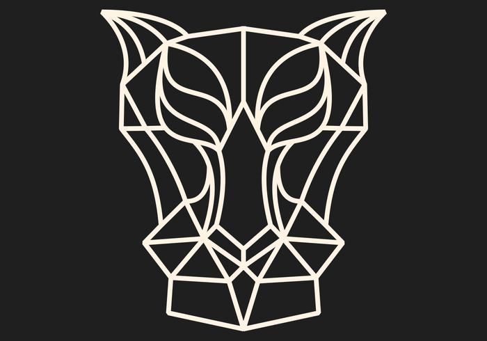 line predator head vector illustration