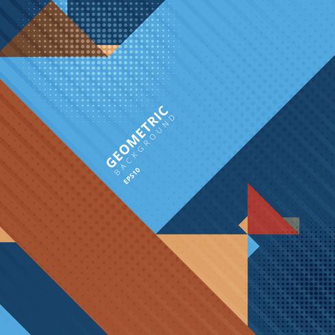 Abstract template triangles geometric shapes with halftone pattern texture. vector
