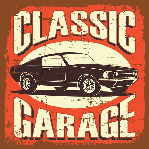 Vector illustration with the image of an old classic car, design logos, posters, banners, signage.