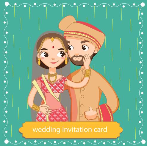 https://static.vecteezy.com/system/resources/previews/000/650/118/non_2x/vector-cute-indian-bride-and-groom-in-traditional-dress-for-the-wedding-invitations-card.jpg