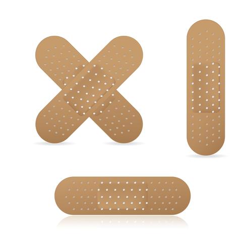 Adhesive bandage elastic medical plasters vector