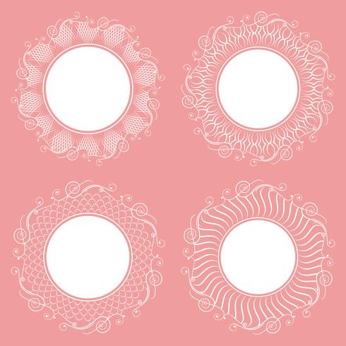 Collection of isolated white napkins. Stylish design. vector