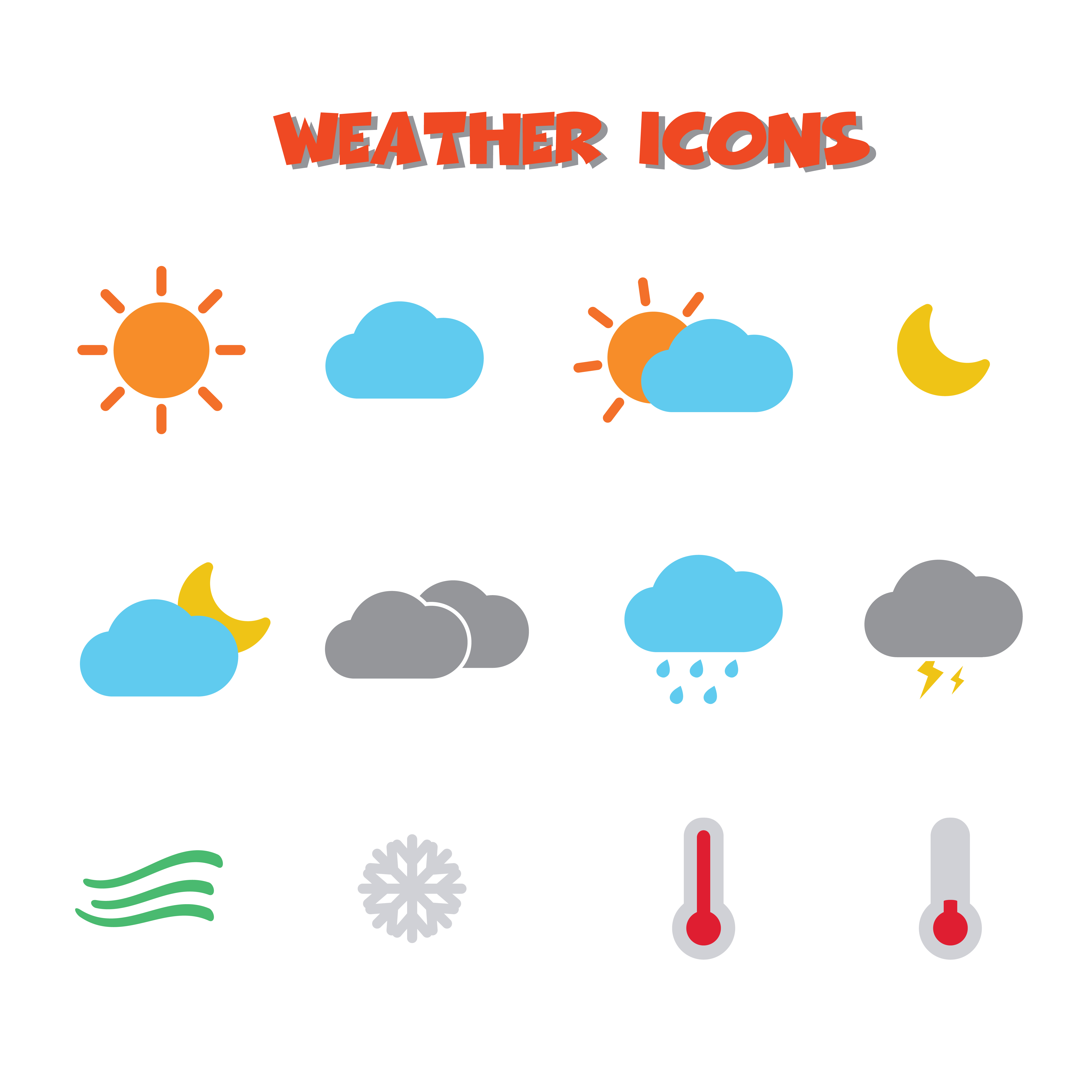 Cartoon Weather Symbols