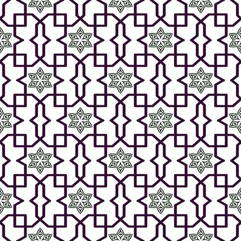 Traditional Arabic tangled pattern. Seamless vector background.