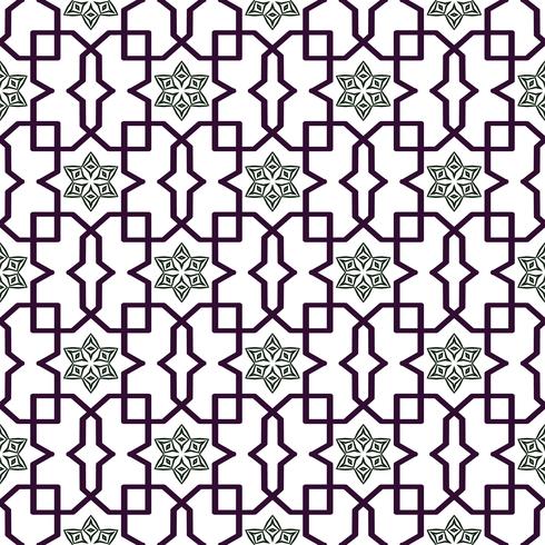 Traditional Arabic tangled pattern. Seamless vector background.