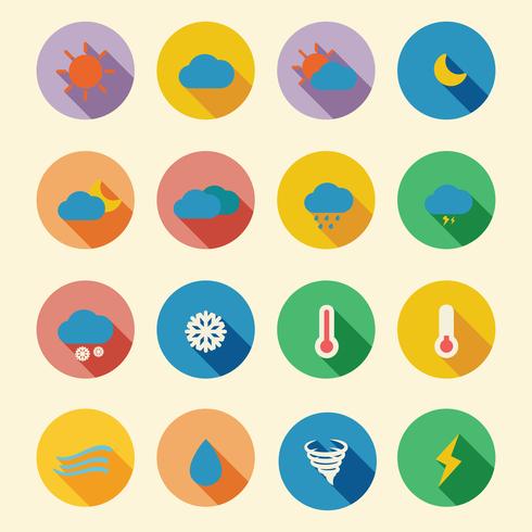 weather flat icons  vector