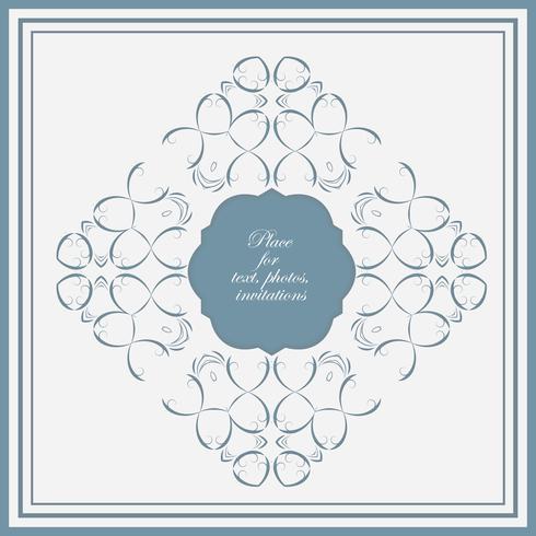 Decor paper cut into a frame. vector