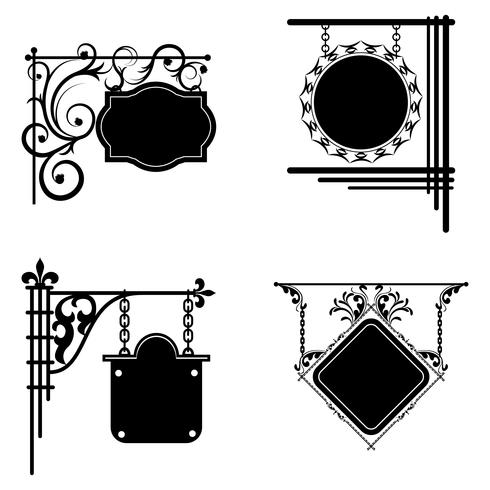 Conjunto de letreros. Puede ser utilizado como un marco, signos para el diseño y diseño. vector