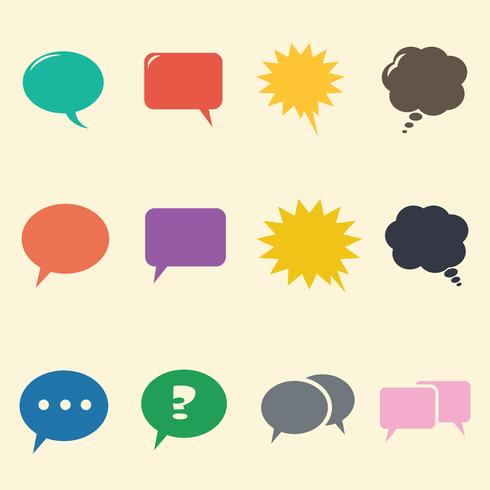 speech bubble flat vector