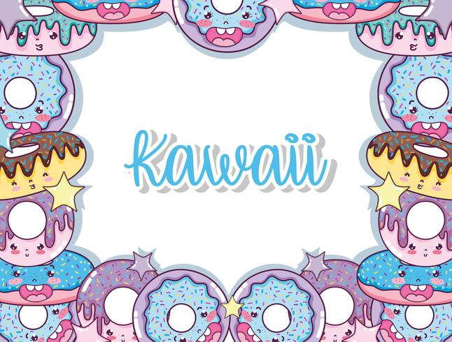 Kawaii cute cartoons vector