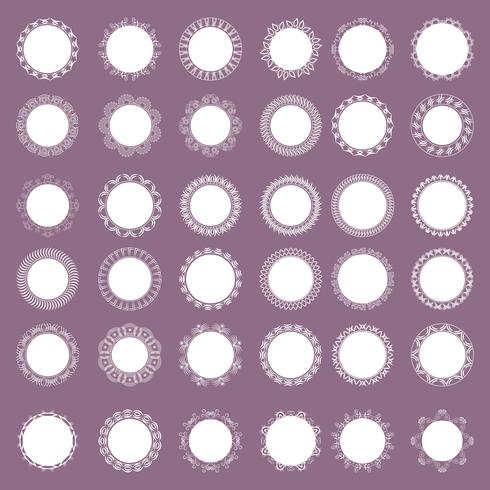 large set of lacy napkins. vector