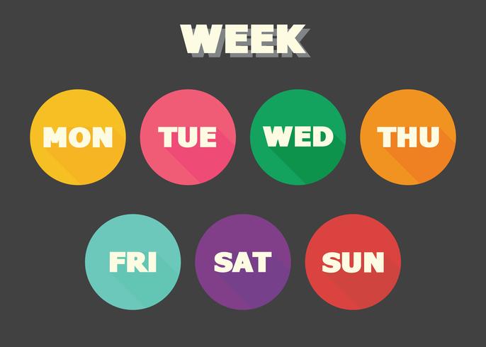 week concept vector design