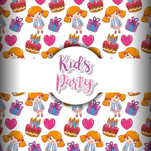 Fondo de fiesta de niños vector