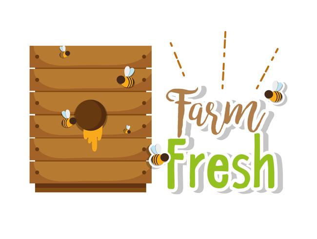 Farm fresh products vector