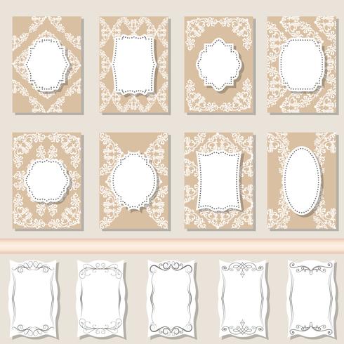 Set frames, labels, tags, invitations for your text vector