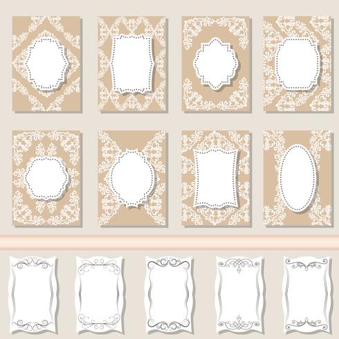 Set frames, labels, tags, invitations for your text vector