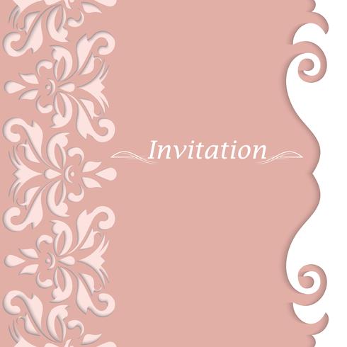 Invitation cards with vintage ornament. Beautiful, luxurious postcards. vector