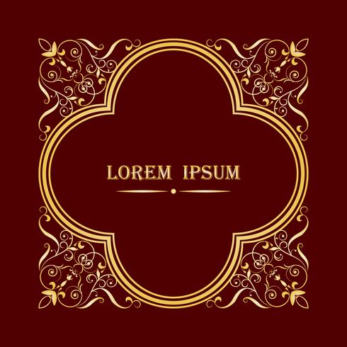 Vintage frame for invitation, greeting card. vector