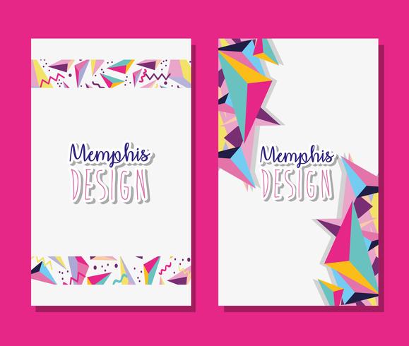 Memphis templates and backgrounds vector