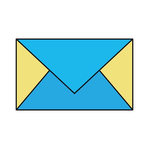 color letter card closed with message information vector