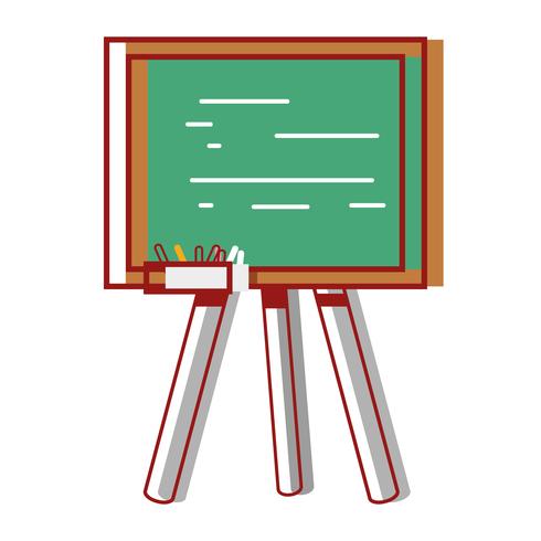 school blackboard with wood frame design vector