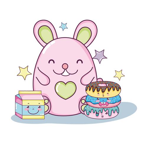 Cute hamster kawaii vector