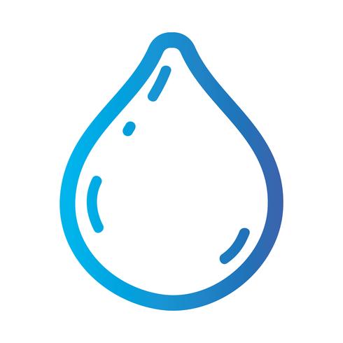 line drop of water symbol to environment care vector