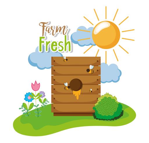 Farm fresh concept vector