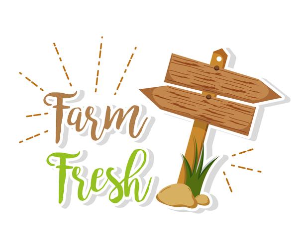 Farm fresh products vector