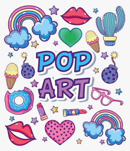 Dibujos animados de arte pop vector