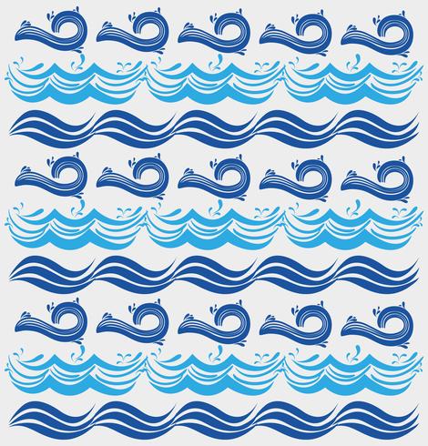 natural ocean waves background design vector